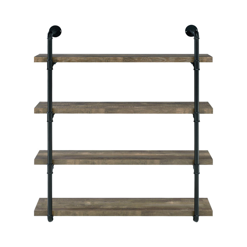 Coaster Furniture Elmcrest 804417 39-inch 4-shelf Wall Bookshelf - Rustic Oak IMAGE 2