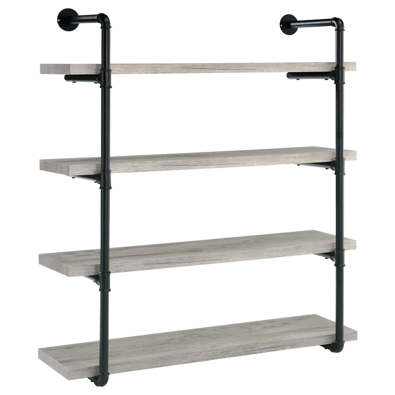 Coaster Furniture Elmcrest 804427 39-inch 4-shelf Wall Bookshelf - Grey Driftwood IMAGE 1