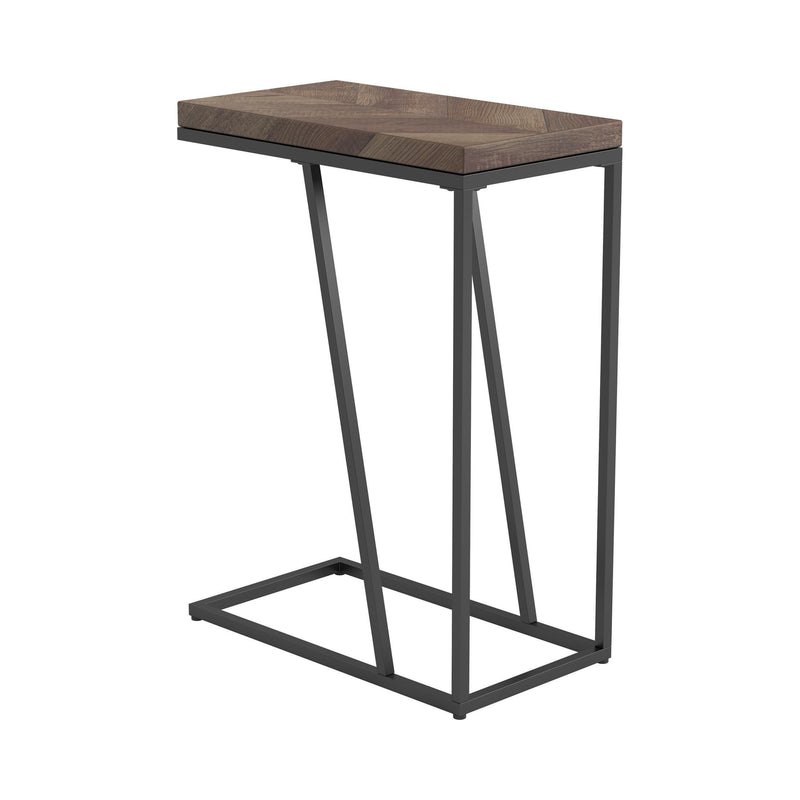 Coaster Furniture Sergio 931147 Engineered Wood C-Shaped Side Table - Rustic Tobacco IMAGE 1