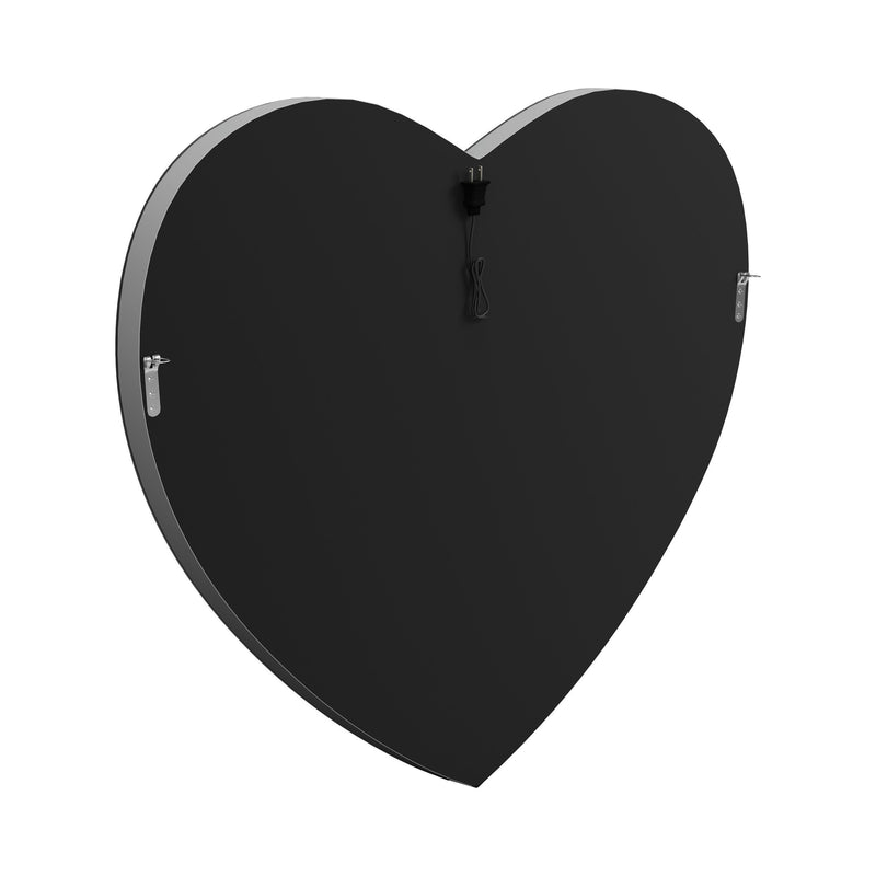 Coaster Furniture Aiko 961535 36 x 30 Inch Heart Shaped LED Light Wall Mirror - Silver IMAGE 7