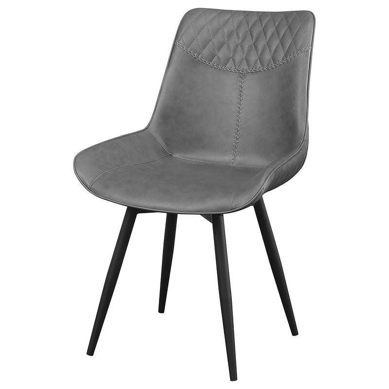 Coaster Furniture Brassie 110272 Upholstered Swivel Dining Side Chair - Grey IMAGE 3