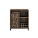 Coaster Furniture Arlington 182852 Sliding Door Home Bar Wine Cabinet - Rustic Oak IMAGE 2