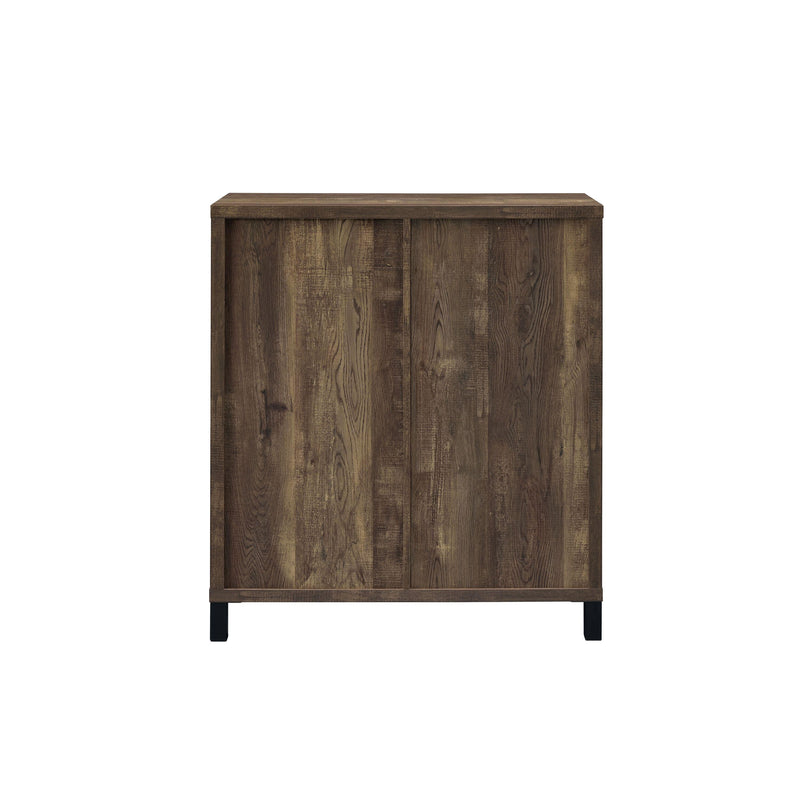 Coaster Furniture Arlington 182852 Sliding Door Home Bar Wine Cabinet - Rustic Oak IMAGE 5