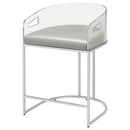 Coaster Furniture Thermosolis 183405 Clear Acrylic Counter Chair - Chrome IMAGE 3