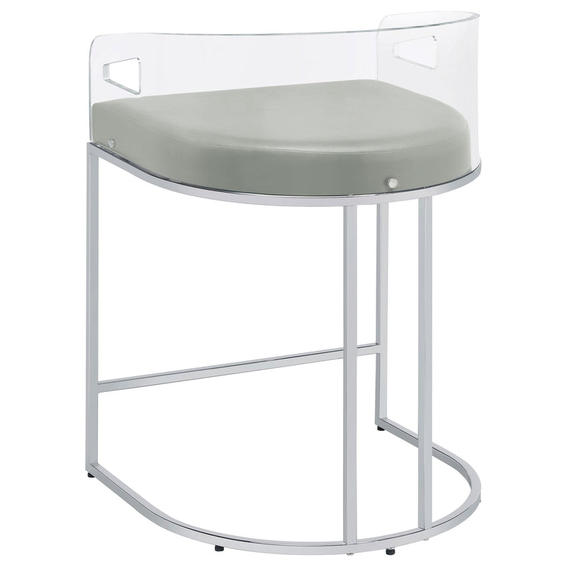 Coaster Furniture Thermosolis 183405 Clear Acrylic Counter Chair - Chrome IMAGE 5