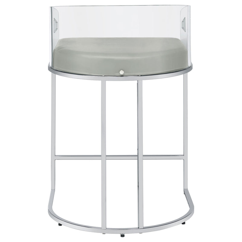Coaster Furniture Thermosolis 183405 Clear Acrylic Counter Chair - Chrome IMAGE 6