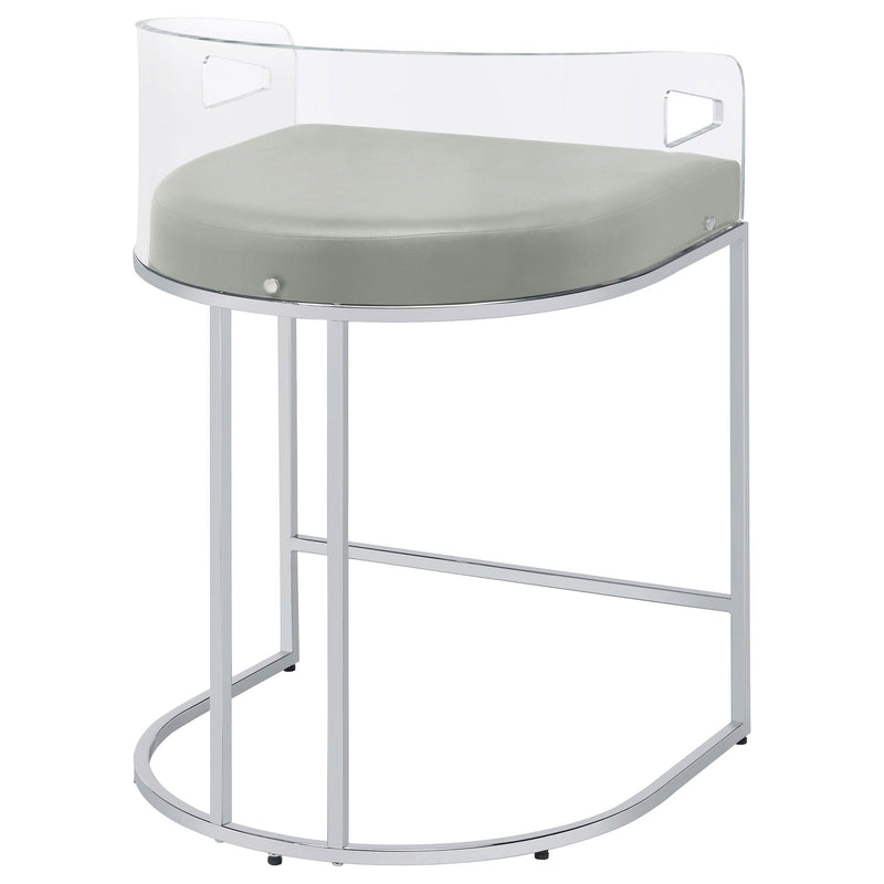 Coaster Furniture Thermosolis 183405 Clear Acrylic Counter Chair - Chrome IMAGE 7