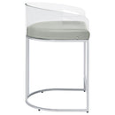 Coaster Furniture Thermosolis 183405 Clear Acrylic Counter Chair - Chrome IMAGE 8