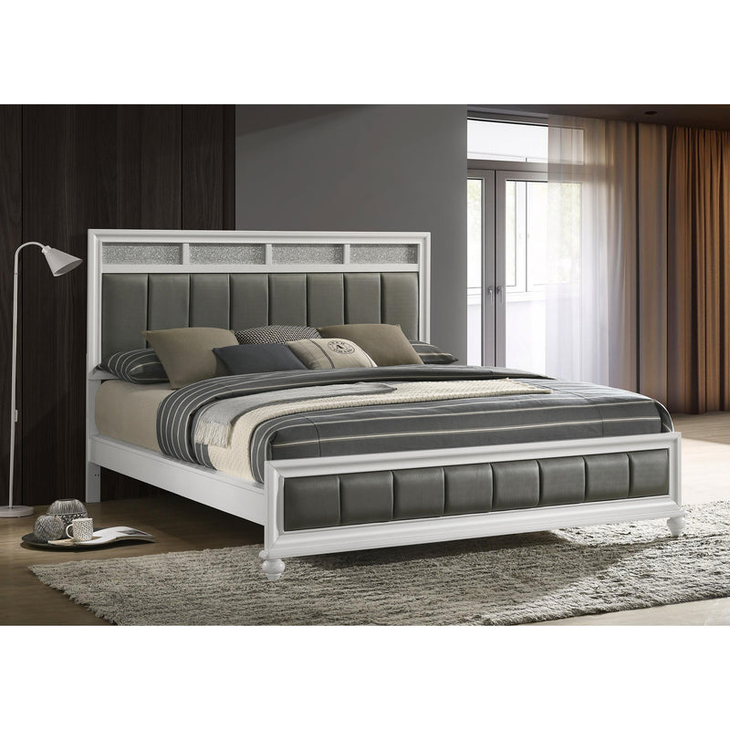 Coaster Furniture Barzini 205891KW Wood California King Panel Bed - White IMAGE 6