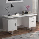 Coaster Furniture Lawtey 803521 60-inch 2-Drawer Computer Desk - White High Gloss IMAGE 11