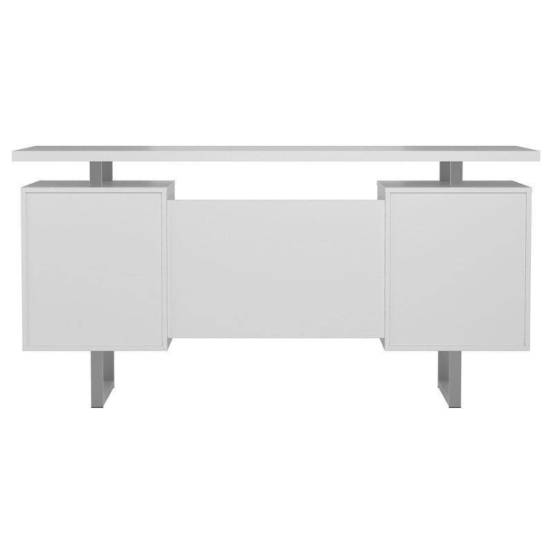 Coaster Furniture Lawtey 803521 60-inch 2-Drawer Computer Desk - White High Gloss IMAGE 8