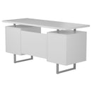 Coaster Furniture Lawtey 803521 60-inch 2-Drawer Computer Desk - White High Gloss IMAGE 9