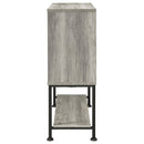 Coaster Furniture Claremont 183038 Sliding Door Home Bar Wine Cabinet - Grey Driftwood IMAGE 5