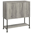 Coaster Furniture Claremont 183038 Sliding Door Home Bar Wine Cabinet - Grey Driftwood IMAGE 6