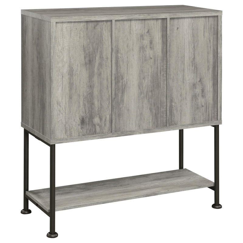 Coaster Furniture Claremont 183038 Sliding Door Home Bar Wine Cabinet - Grey Driftwood IMAGE 6