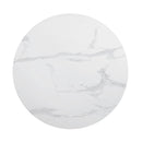 Coaster Furniture Arkell 193051 Round 40-inch Faux Marble Top Dining Table - White IMAGE 2