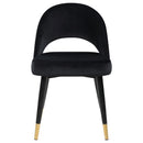 Coaster Furniture Lindsey 193562 Upholstered Dining Side Chair - Black IMAGE 2