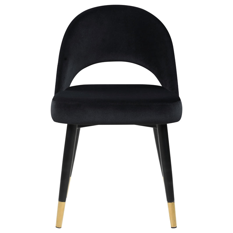 Coaster Furniture Lindsey 193562 Upholstered Dining Side Chair - Black IMAGE 2