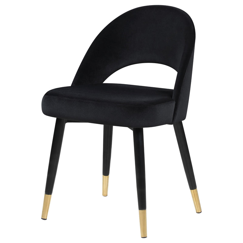Coaster Furniture Lindsey 193562 Upholstered Dining Side Chair - Black IMAGE 3