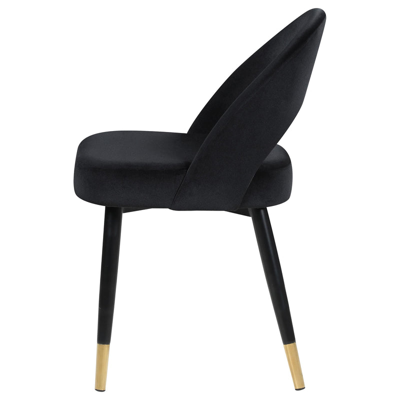 Coaster Furniture Lindsey 193562 Upholstered Dining Side Chair - Black IMAGE 4