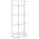 Coaster Furniture Ember 803402 68-inch 4-shelf Bookshelf - White High Gloss and Chrome IMAGE 5