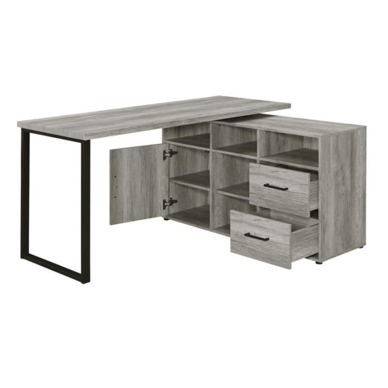 Coaster Furniture Hertford 804462 59-inch L-Shape Computer Desk - Grey Driftwood IMAGE 11