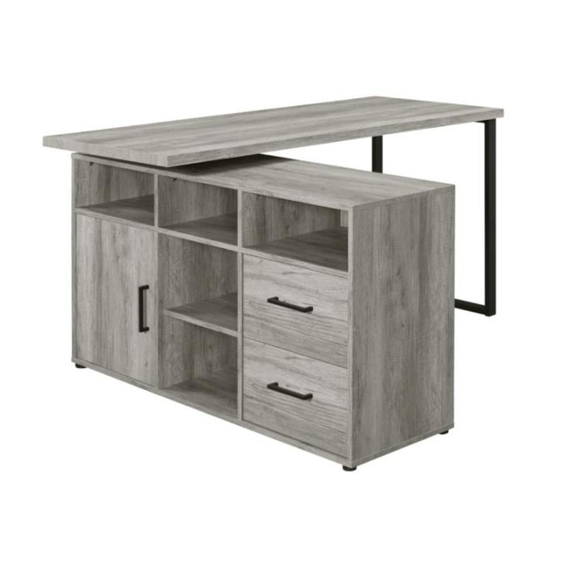 Coaster Furniture Hertford 804462 59-inch L-Shape Computer Desk - Grey Driftwood IMAGE 2