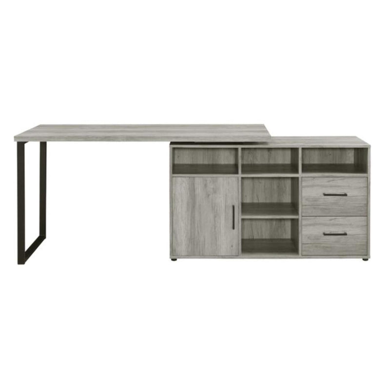 Coaster Furniture Hertford 804462 59-inch L-Shape Computer Desk - Grey Driftwood IMAGE 5