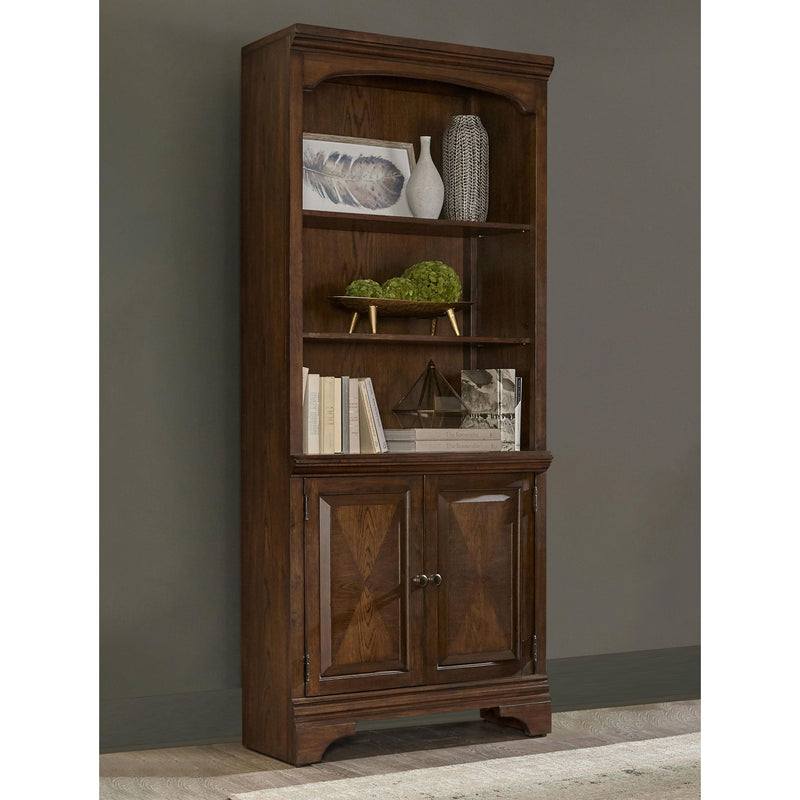 Coaster Furniture Hartshill 881286 78-inch 3-shelf Cabinet Bookcase - Burnished Oak IMAGE 8