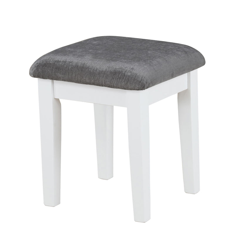 Coaster Furniture Elijah 931149 Vanity Set with Lighting & Stool - White and Dark Grey IMAGE 4