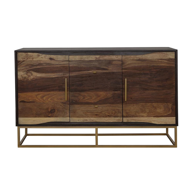 Coaster Furniture Zara 953466 2-door 57" Wood Accent Storage Cabinet - Black Walnut IMAGE 2