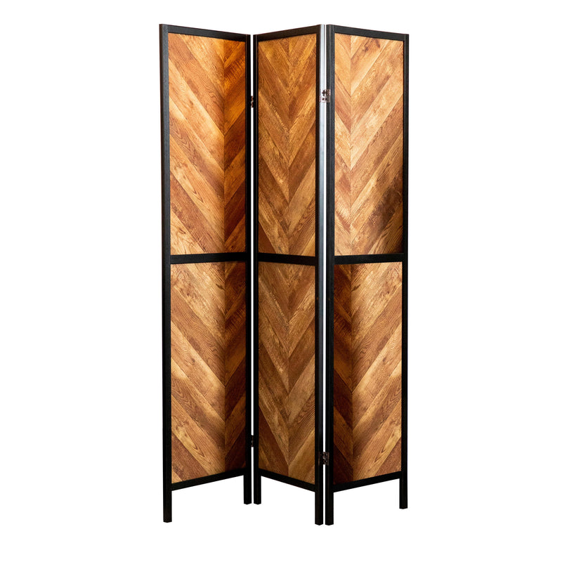 Coaster Furniture Marlene 962922 3-Panel Room Divider Folding Screen - Rustic Tobacco IMAGE 1