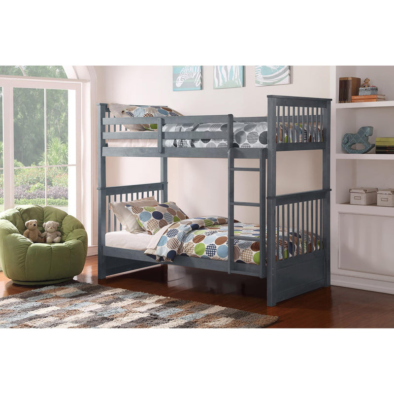 IFDC B 121-G/B-DR-G Bunk Bed with 2 Drawers - Grey IMAGE 1