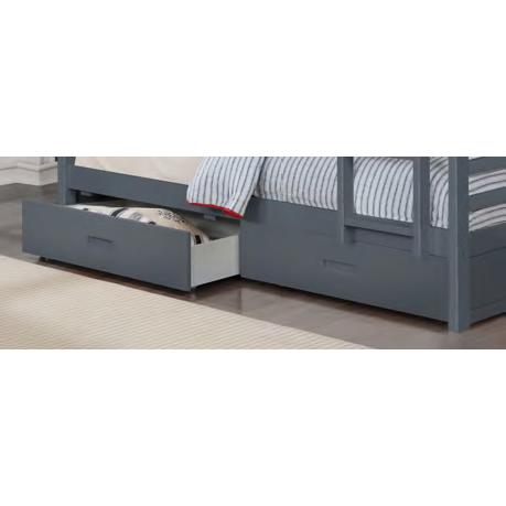 IFDC B 121-G/B-DR-G Bunk Bed with 2 Drawers - Grey IMAGE 2