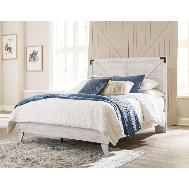  Signature Design by Ashley Shawburn EB4121B1 Queen Crossbuck Panel Platform Bed IMAGE 6