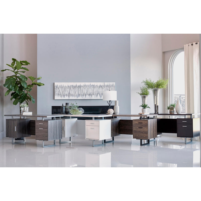 Coaster Furniture Lawtey 800521 60-inch 2-Drawer Office Computer Desk - Weathered Grey IMAGE 8