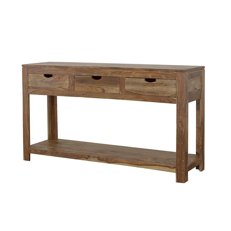 Coaster Furniture Esther 952853 3-Drawer Wood Console Table - Natural Sheesham IMAGE 3