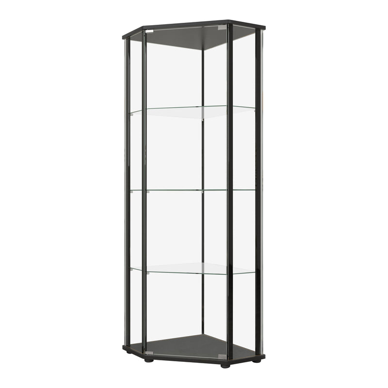Coaster Furniture Zenobia 953234 4-shelf Curio Cabinet Display Case - Black IMAGE 1