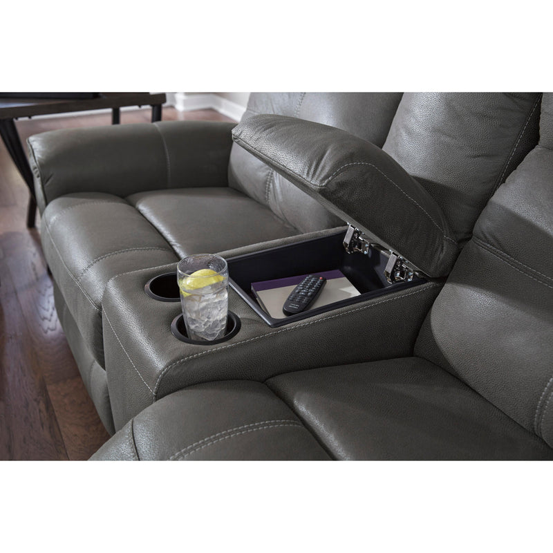 Signature Design by Ashley Jesolo 8670594C Double Reclining Loveseat with Console IMAGE 4