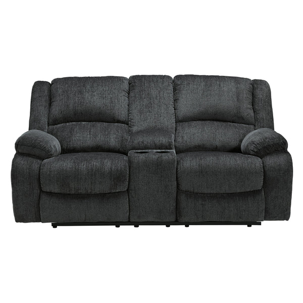 Signature Design by Ashley Draycoll 7650496C Double Reclining Power Loveseat with Console IMAGE 1