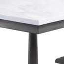 Calgary Furniture Emporium Yabeina Dining Table with Faux Marble Top and Trestle Base 73265 IMAGE 5