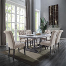 Calgary Furniture Emporium Yabeina Dining Table with Faux Marble Top and Trestle Base 73265 IMAGE 7