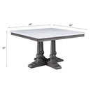 Calgary Furniture Emporium Square Yabeina Dining Table with Faux Marble Top and Trestle Base 73270 IMAGE 5