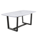 Calgary Furniture Emporium Madan Dining Table with Marble Top and Trestle Base DN00059 IMAGE 2