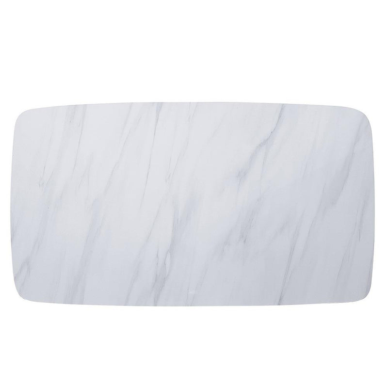 Calgary Furniture Emporium Madan Dining Table with Marble Top and Trestle Base DN00059 IMAGE 4