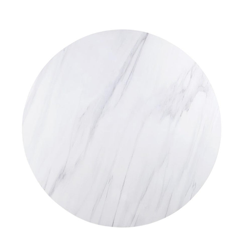 Calgary Furniture Emporium Round Gerardo Dining Table with Marble Top and Pedestal Base DN00090 IMAGE 3