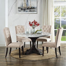 Calgary Furniture Emporium Round Gerardo Dining Table with Marble Top and Pedestal Base DN00090 IMAGE 5
