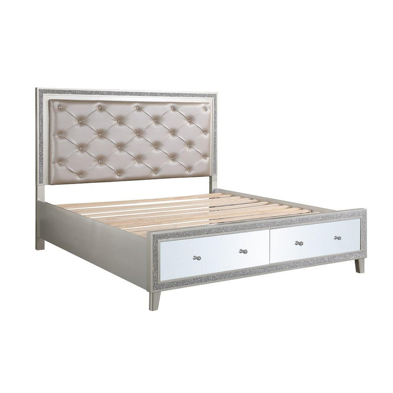 Calgary Furniture Emporium Sliverfluff Queen Upholstered Panel Bed with Storage BD00242Q IMAGE 1