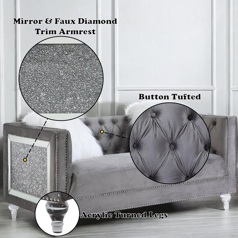 Calgary Furniture Emporium Heibero II Stationary Fabric Loveseat LV00331 IMAGE 11