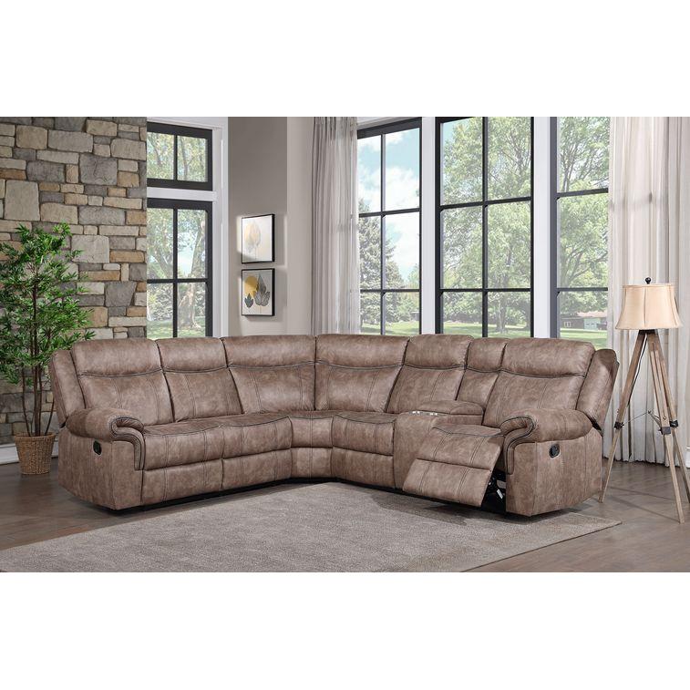 Calgary Furniture Emporium Dollum Reclining Fabric 3 pc Sectional LV00397 IMAGE 8